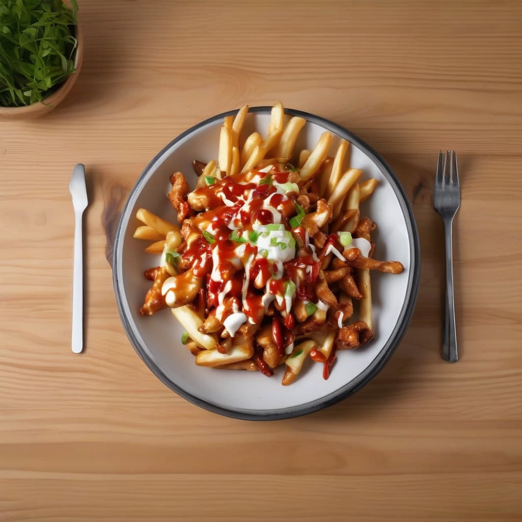 Poutine au poulet au piment / Chilli Chicken Poutine