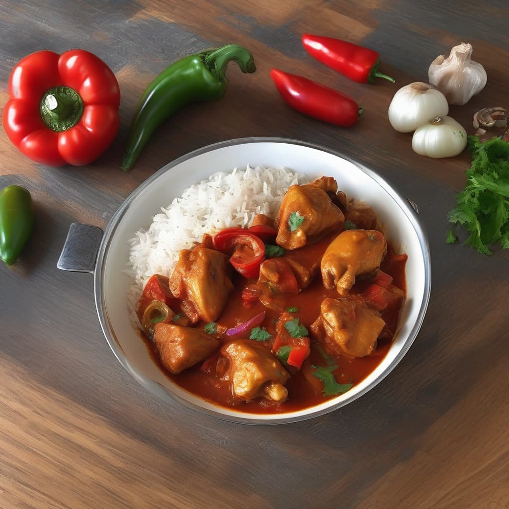 Poulet kadhai / Chicken Kadhai